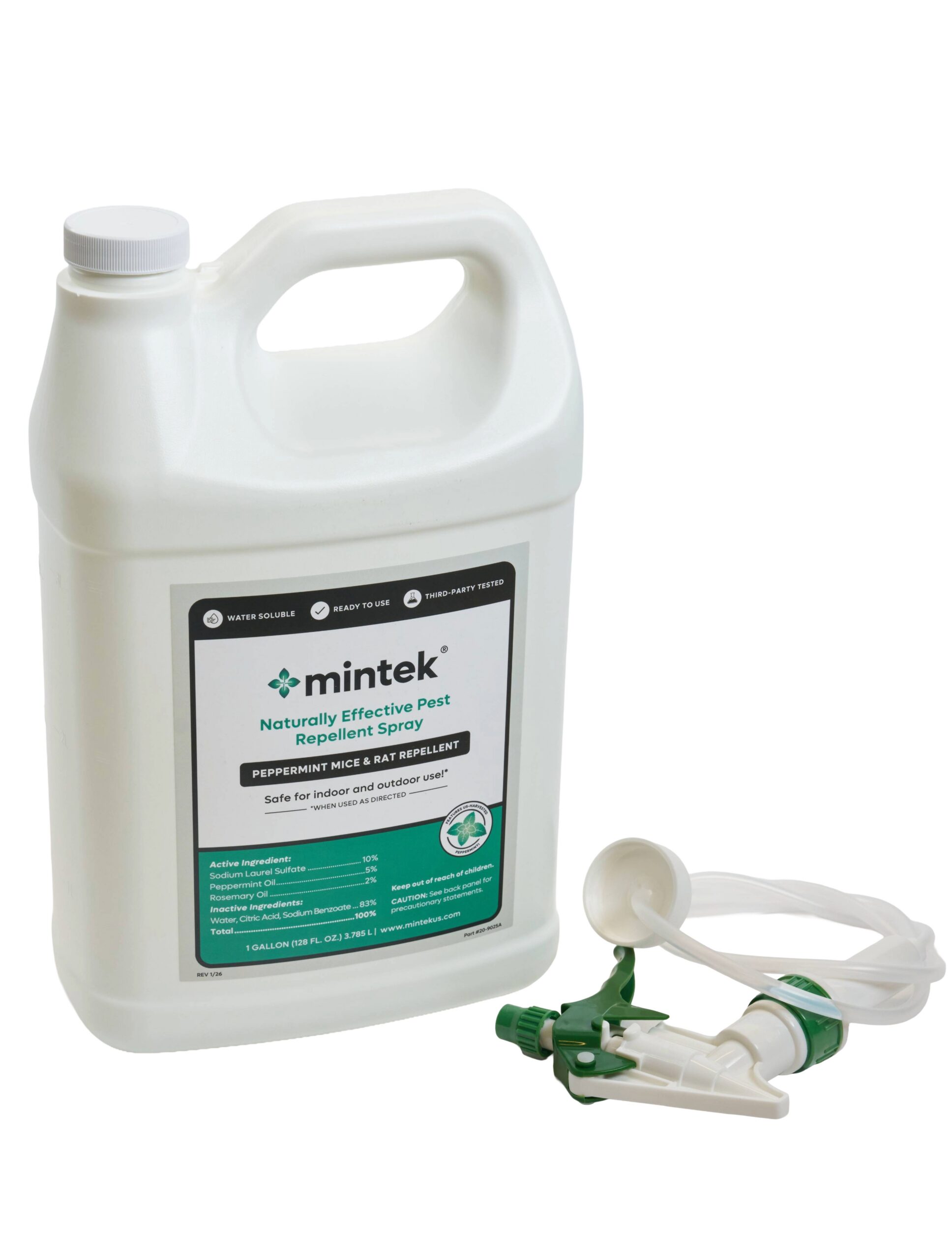Mintek Naturally Effective Peppermint & Rosemary Pest Repellent Spray – 1 Gallon Spray Bottle